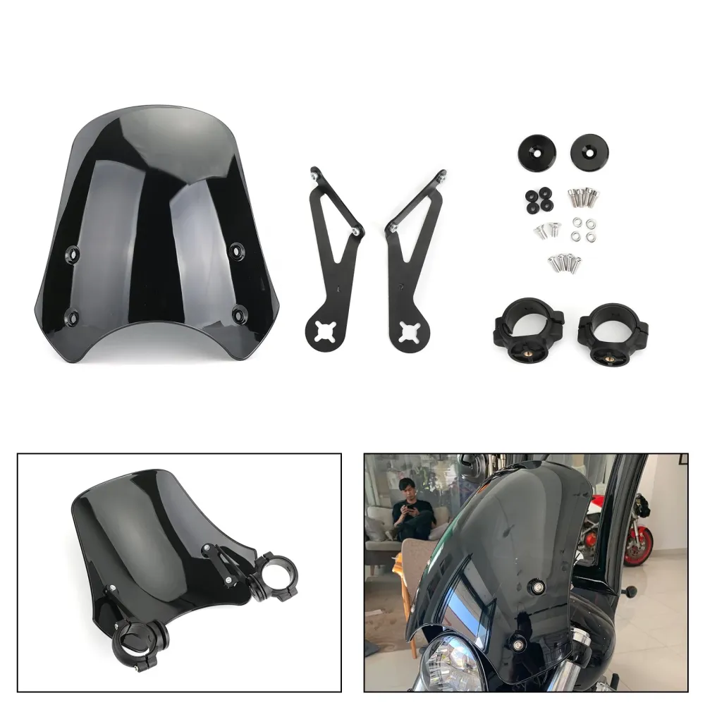 Windshield de para -brisa de motocicleta de plástico ABS para Harley Dyna Softail Modelos genéricos