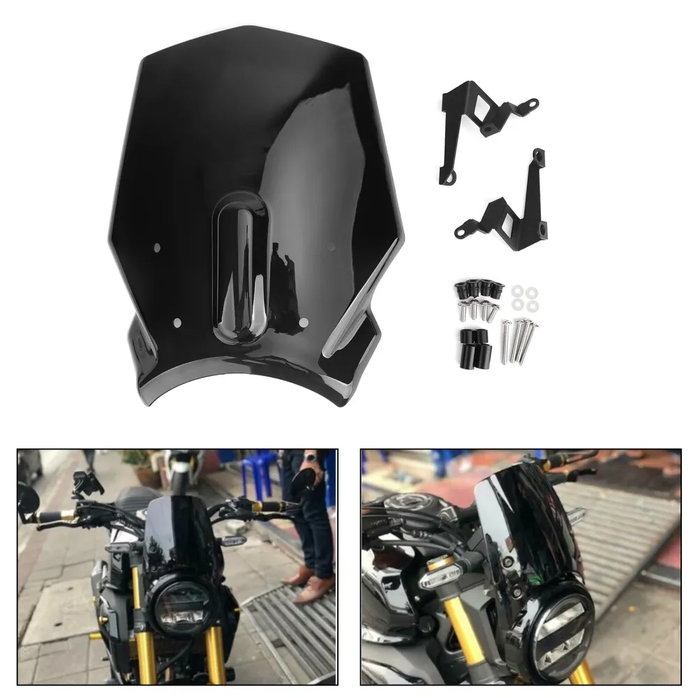 Windshield de para-brisa de motocicleta de plástico ABS para Honda CB125R CB300R 2018-2019 Genérico
