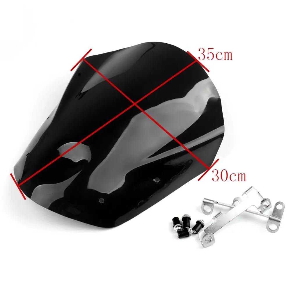 Windshield Windscreen + Bolts Bracket para Yamaha MT-09 FZ-09 (2013-2016) 2 cores genéricas
