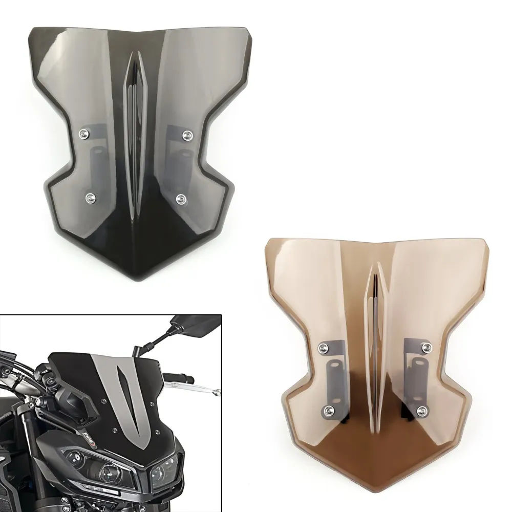 Windshield Windshield ABS Windshield com suporte para Yamaha MT-09 (2017) 2 Color Generic