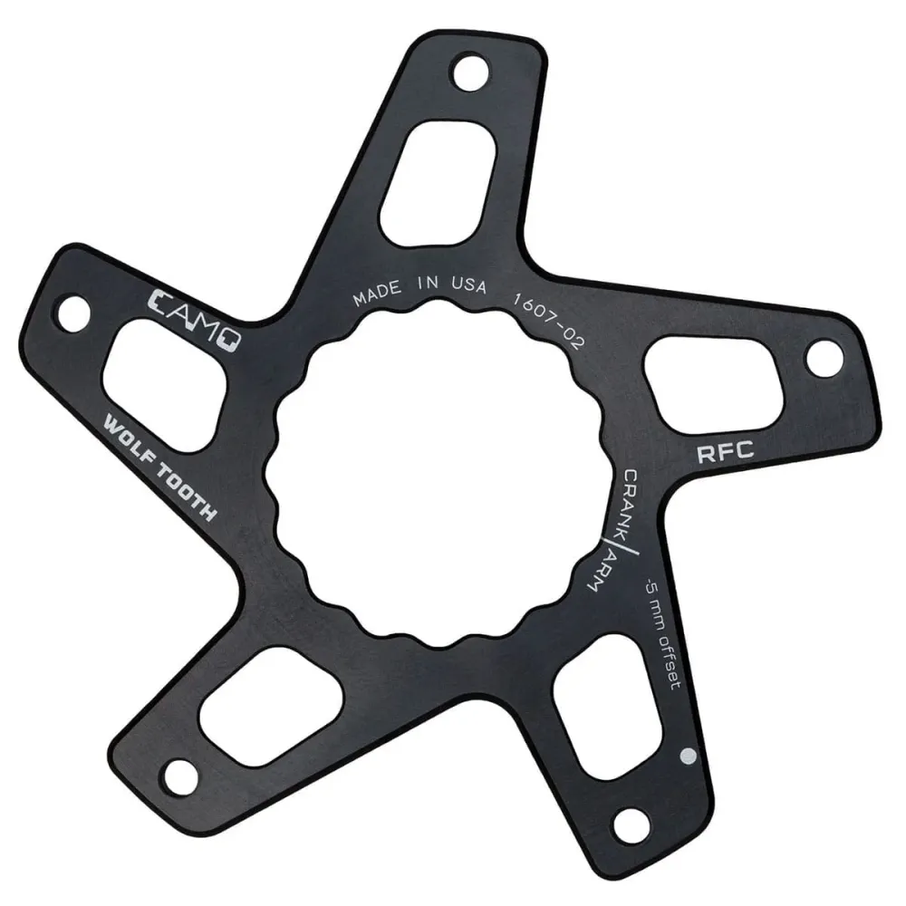WOLF TOOTH CAMO M5 Raceface Cinch Diret Mount Boost Offset Pedaleira estrela -5mm Preto