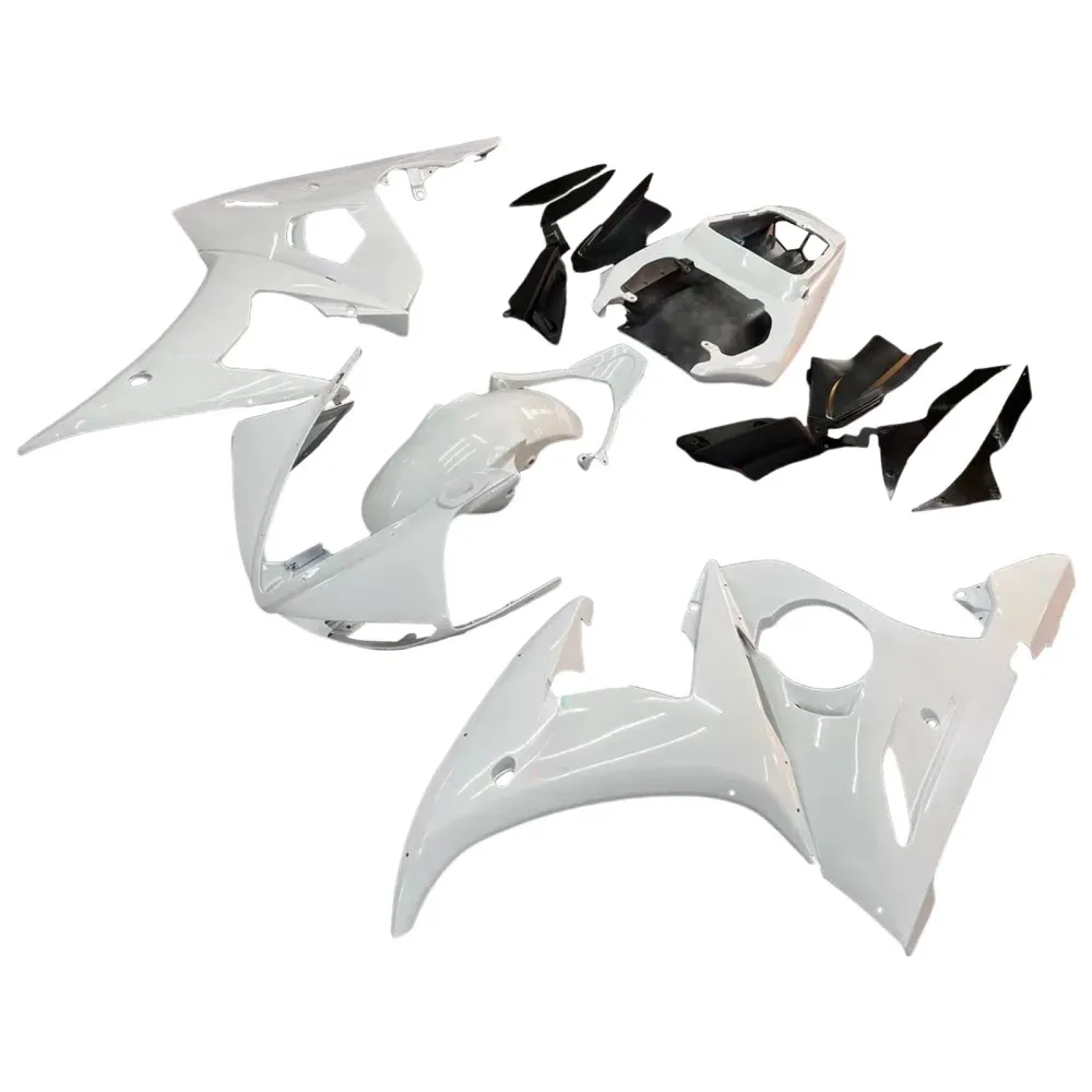 Yamaha R6 2003-2004 & Kit de carenagem branca YZF R6S 2006-2009