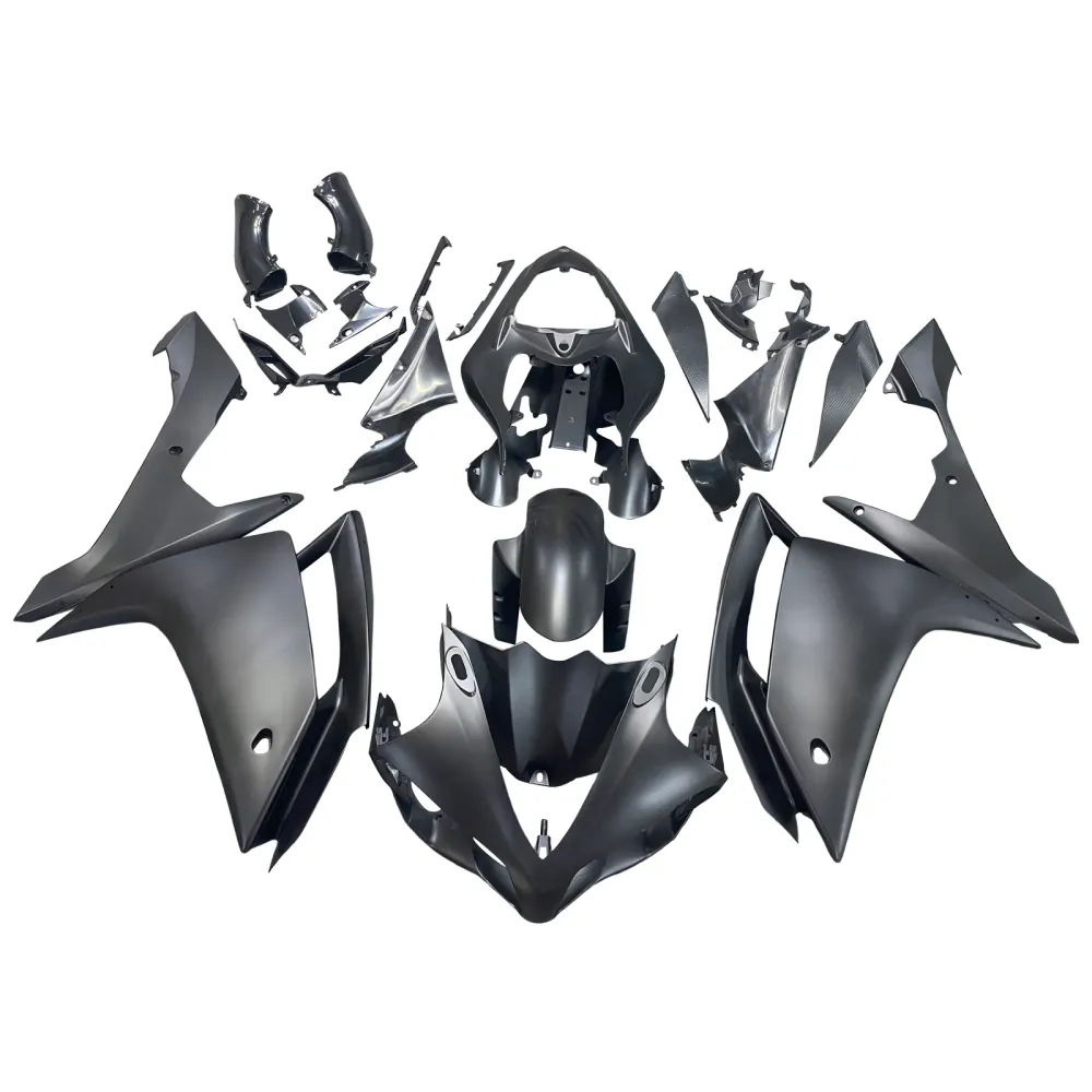 Yamaha YZF-R1 2007-2008 Preto Fosco & Carenagens Gold Racing Genéricas