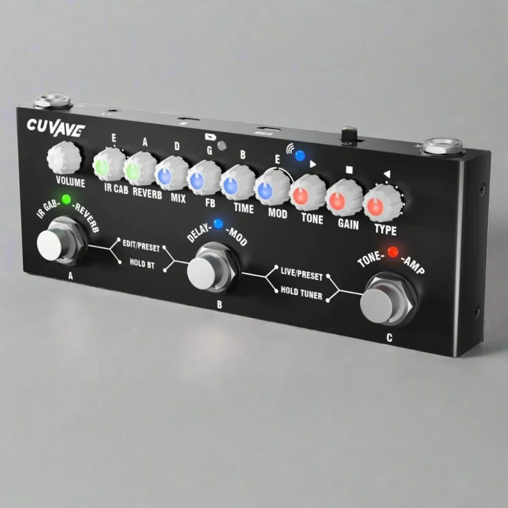 Pedaleira de Efeitos Portátil para Guitarra Cube Baby Guitar M-VAVE VD612
