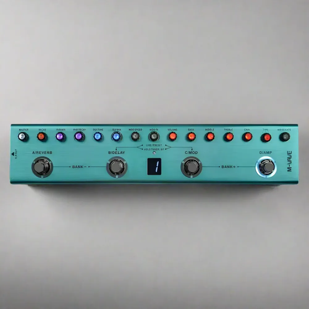 Pedaleira Multi-Efeitos para Guitarra Tank-G M-VAVE