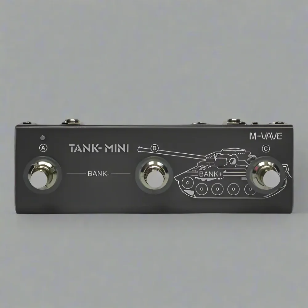 Pedaleira Tank Mini Multifunção para Guitarra e Baixo Preta M-VAVE