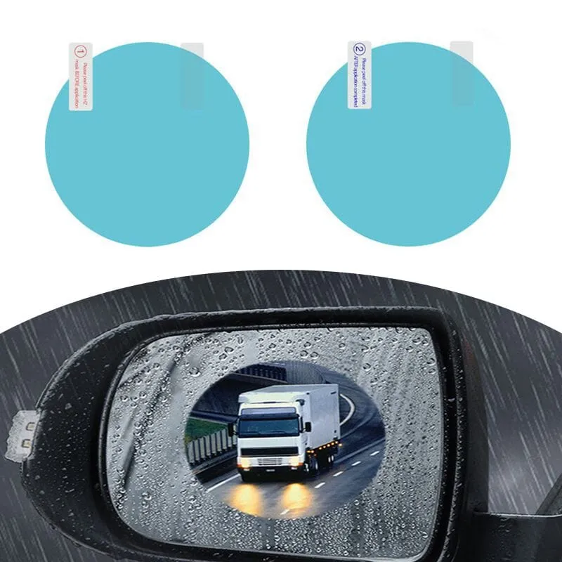 Pelicula Retrovisor Carro Anti Embaçante Respingo Chuva Kit Com 2