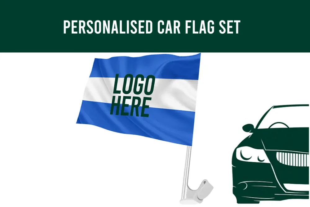Bandeira Handwaver com logotipo personalizado Flags Ireland