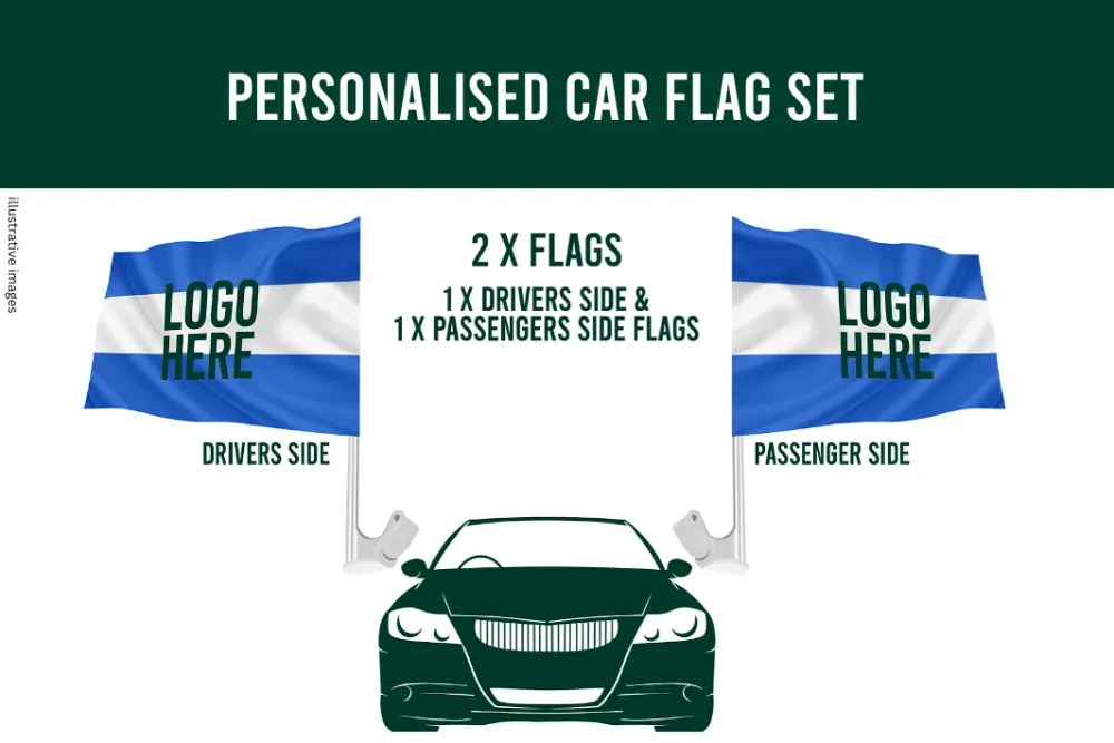 Bandeira Handwaver com logotipo personalizado Flags Ireland