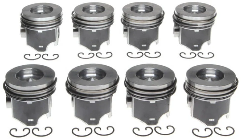 Mahle OE Ford IHC T444E 445 V8 7.3L Powerstroke Direct Injection Turbo .010 Piston Set (Set 8)