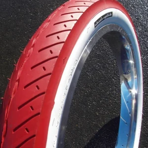 Pneu Bicicleta Chopper Beach Cruiser Classica Antiga Faixa Branca Risca