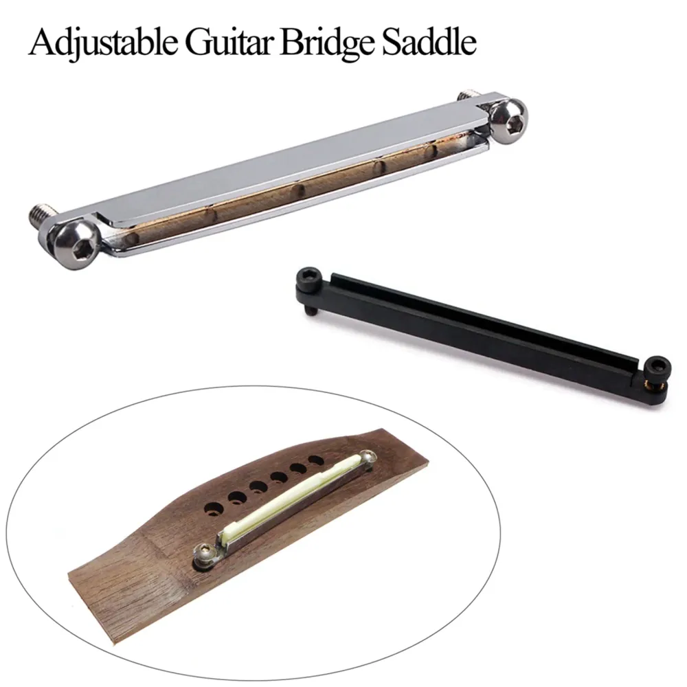 Ferramentas de sela de ponte ajustáveis Conjunto de nozes para acessórios de guitarra folclóricos acústicos