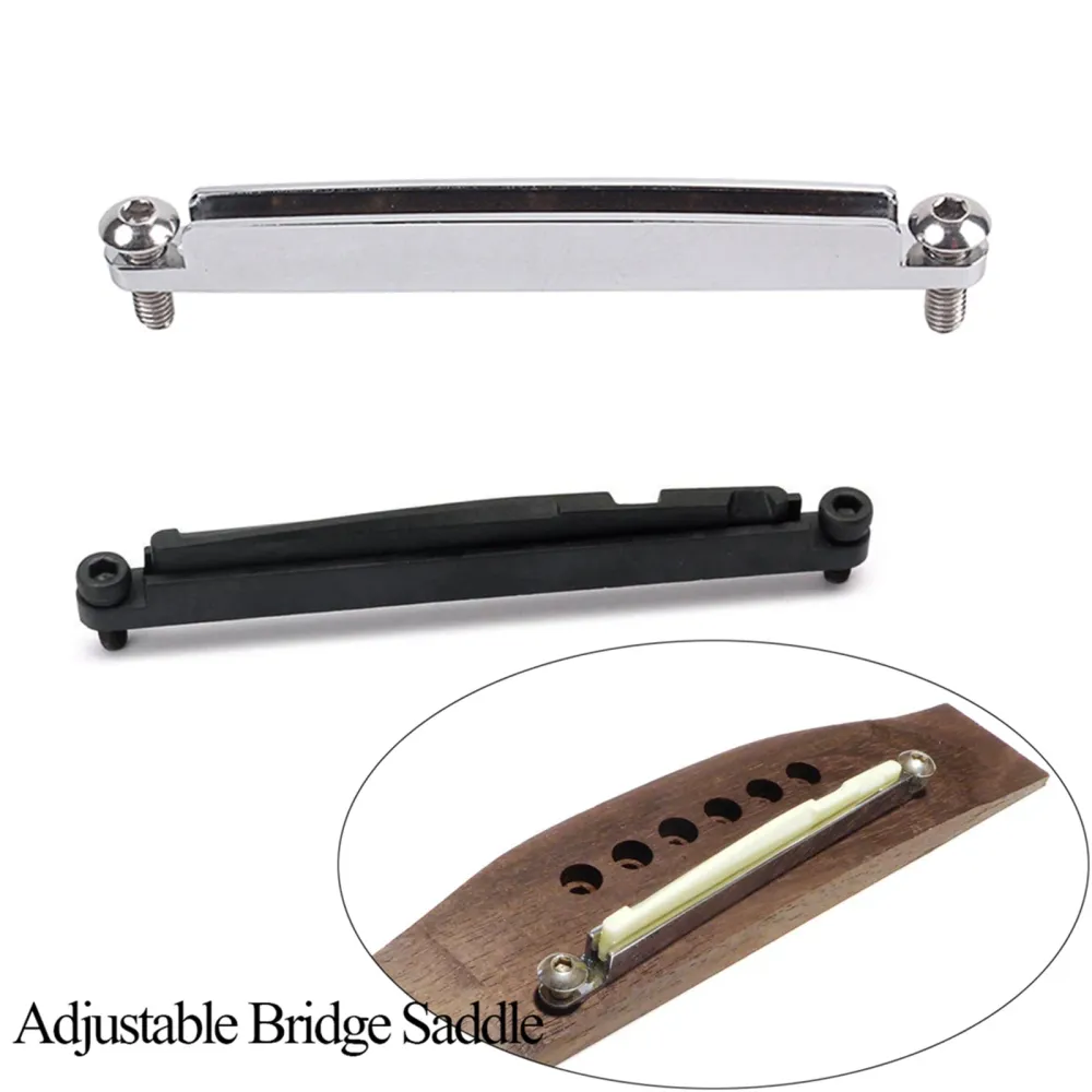 Ferramentas de sela de ponte ajustáveis Conjunto de nozes para acessórios de guitarra folclóricos acústicos