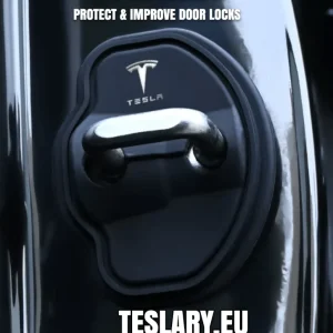 Tesla Modelo 3/3+ Highland e Y Silicone Door Lock Protector com logotipo