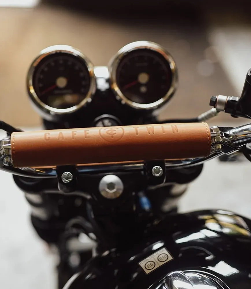 Protetor de guidão - Cafe Twin x Trip Machine - Vintage Bege