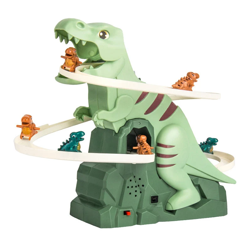 DinoRace Pista de Corrida Interativa | Carros com Função Automática de Escalada & LED, 3+ – Aventura Emocionante com Dinos...