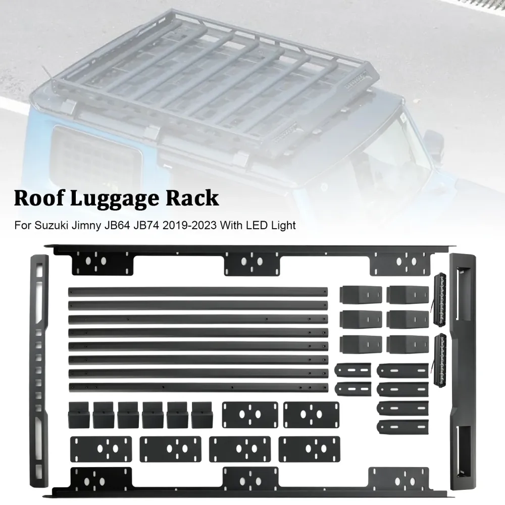 2019-2023 Suzuki Jimny com LED Light Aluminum Rack Rackt Rack