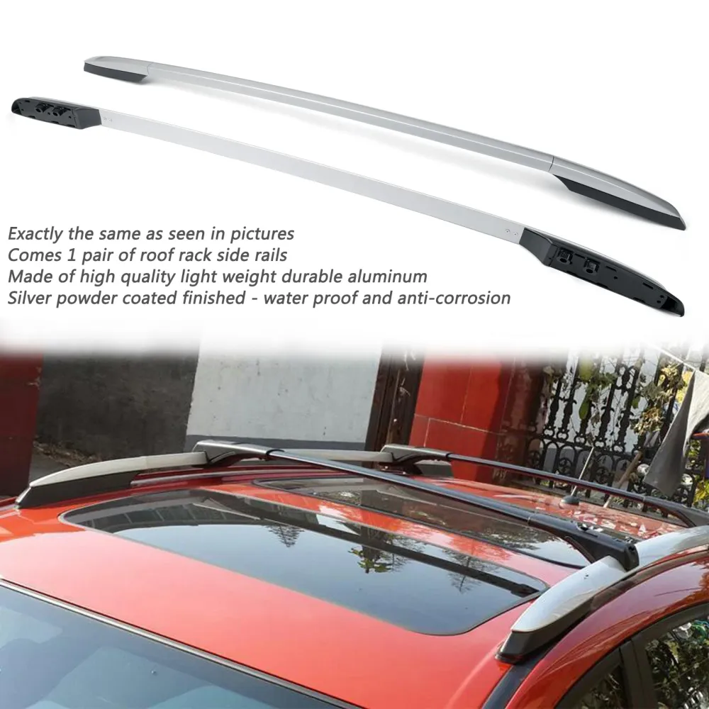 Fábrica de alumínio Silver Top Top Rack Side Barra Fit para Toyota RAV4 2014-2019