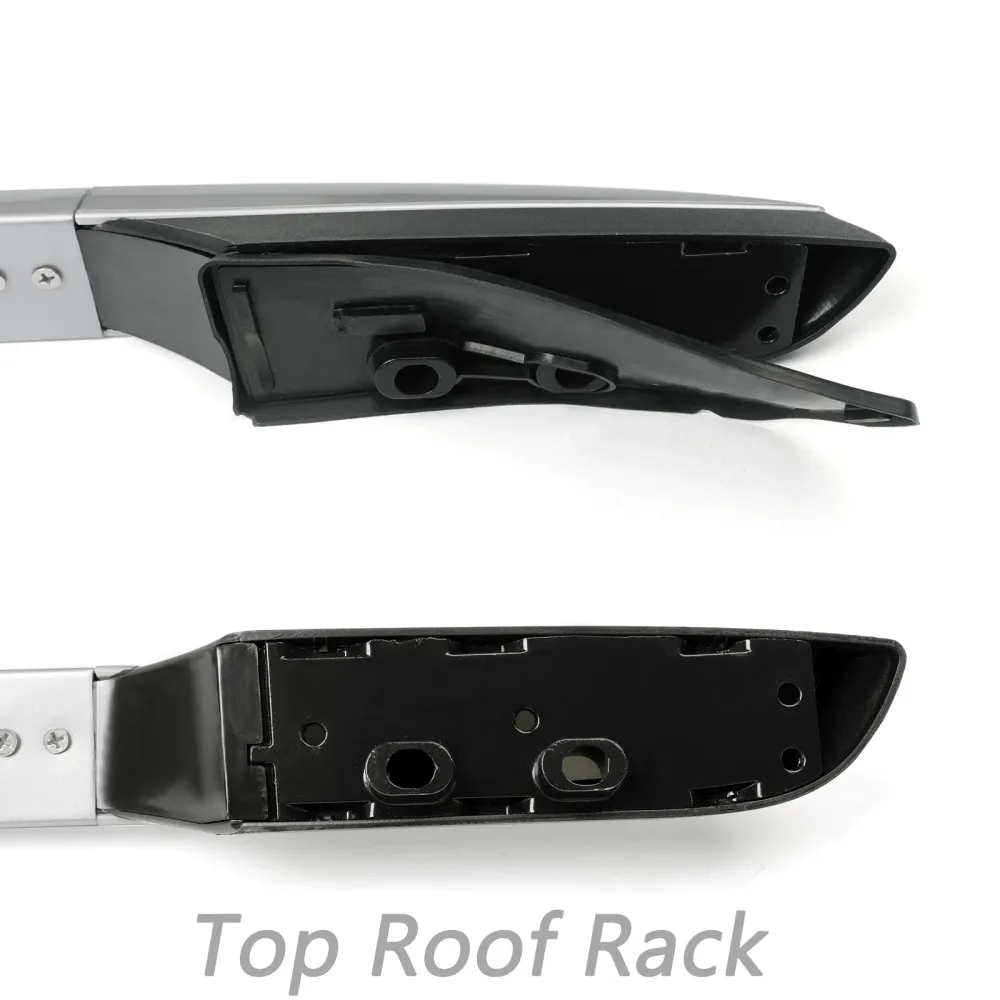 Toyota RAV4 2014-2019 Fábrica de alumínio Silver Top Rack Rack Rails laterais Barra