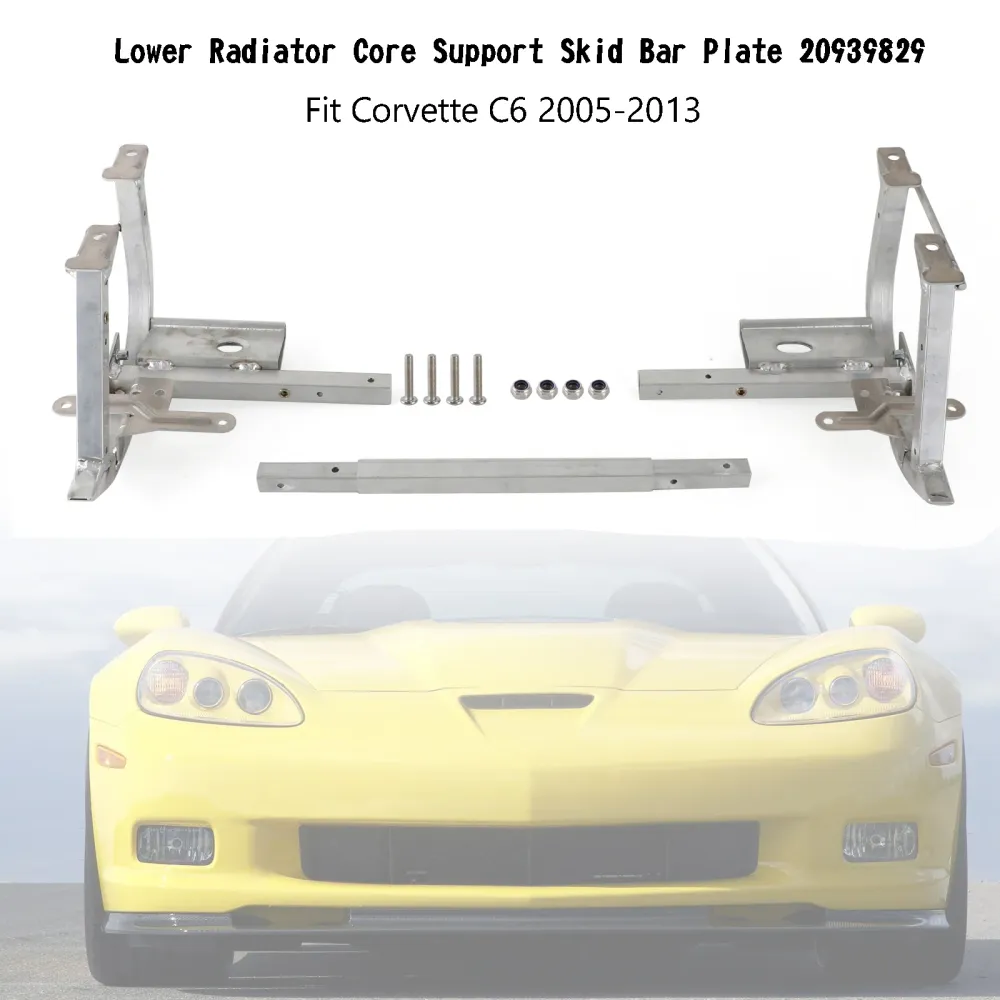 Suporte de núcleo de radiador inferior Placa de barra de skid 20939829 FIT Corvette C6 2005-2013