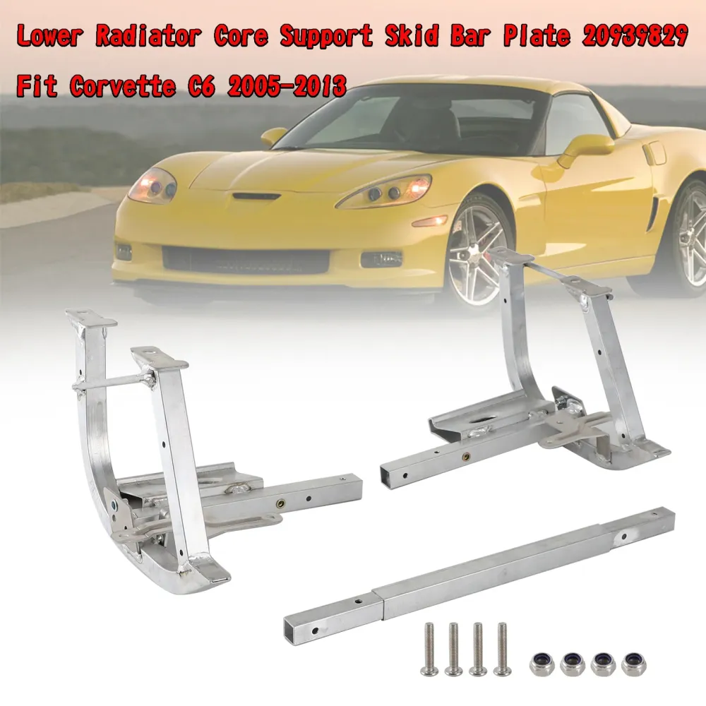 Suporte de núcleo de radiador inferior Placa de barra de skid 20939829 FIT Corvette C6 2005-2013