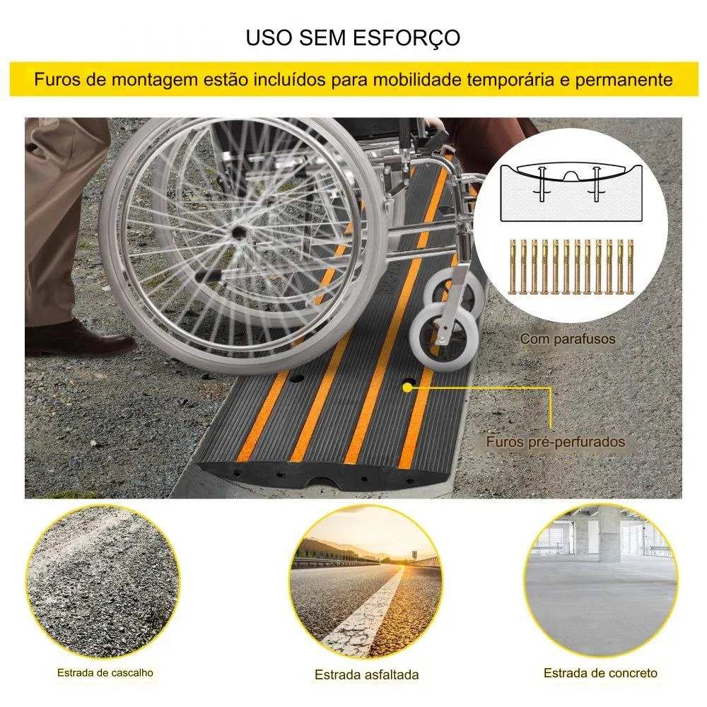 Rampa de Acessibilidade - 123x41x65cm 3 Unidades