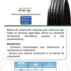 Servicio de Reencauche 315/80R22.5 ETE Ecoband