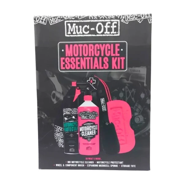 Kit completo cuidado para mota (Protectant + Cleaner + esponja + escova) Muc-Off
