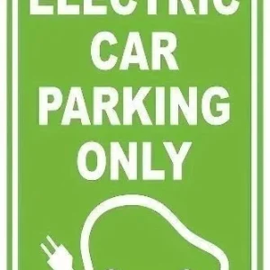 Estacionamento elétrico apenas sinal de metal impresso UV