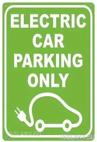 Estacionamento elétrico apenas sinal de metal impresso UV