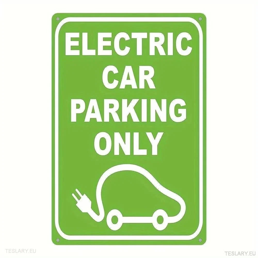Estacionamento elétrico apenas sinal de metal impresso UV
