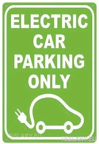 Estacionamento elétrico apenas sinal de metal impresso UV