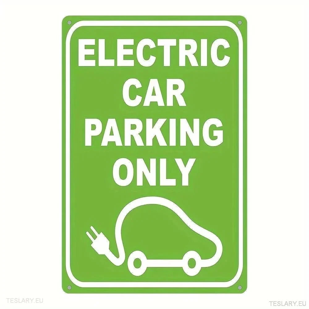 Estacionamento elétrico apenas sinal de metal impresso UV