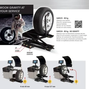 SOLLEVATORE RUOTE con bilanciamento automatico Ravaglioli GAR324 - 80 kg - NO GRAVITY