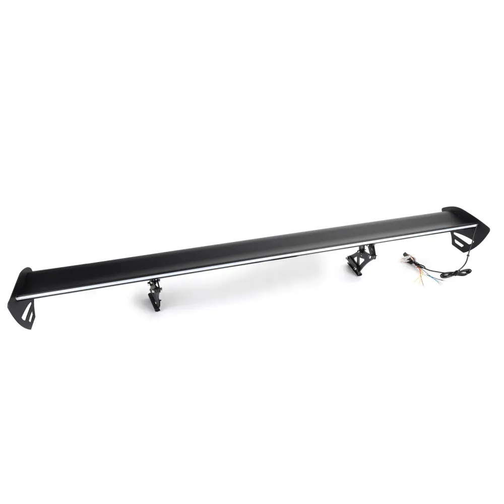 Universal Sedan Ajuste Ajuste de Alumínio Tronco de Racing Spoiler com LED