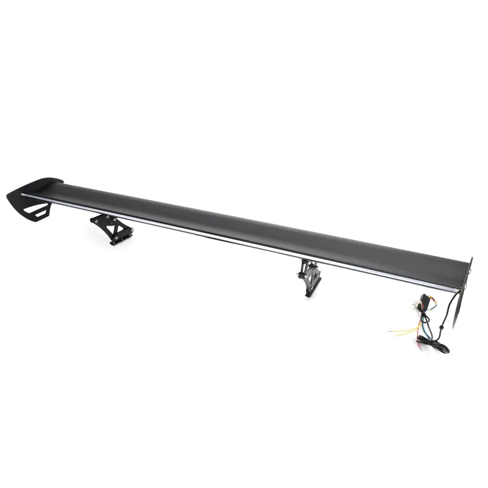 Universal Sedan Ajuste Ajuste de Alumínio Tronco de Racing Spoiler com LED