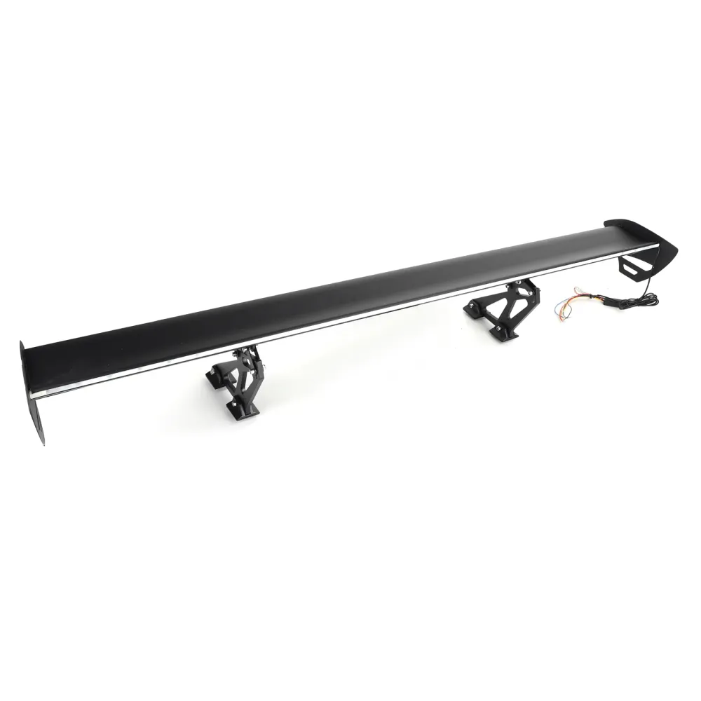 Universal Sedan Ajuste Ajuste de Alumínio Tronco de Racing Spoiler com Luz LED