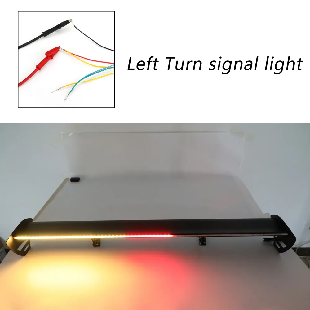Universal Sedan Ajuste Ajuste de Alumínio Tronco de Racing Spoiler com Luz LED