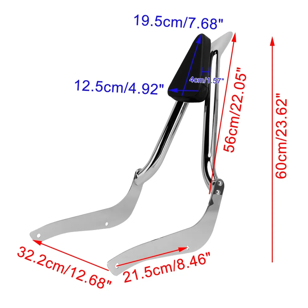 2001-2017 Intruder Volusia VL400 Passenger Sissy Bar Backrest