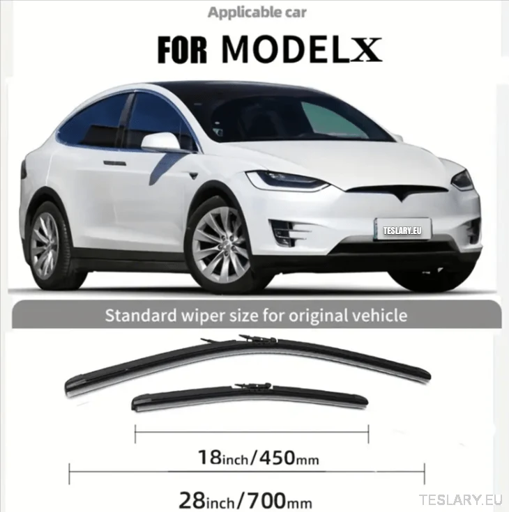 Kit de lâmina do limpador Modelo X Tesla (ambos os limpadores) 18/28 2016 - 2020 LHD