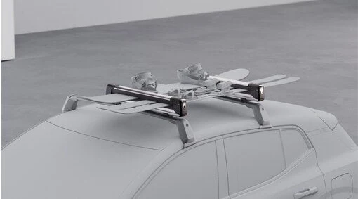 Suport schi retractabil Volvo – aluminiu, extensie laterala 600 mm