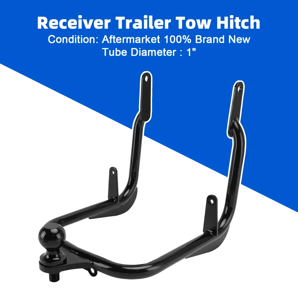 Receiver Trailer Tow Hitch Fit Touring Electra Street Glide FLHX 2009-2023 Black