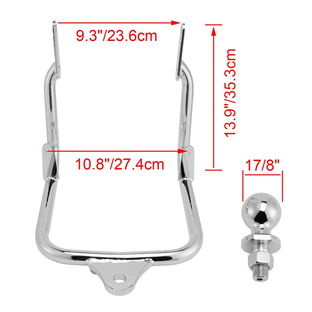 Receiver Trailer Tow Hitch Fit Touring Electra Street Glide FLHX 2009-2023 Silver