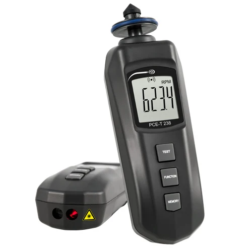 Tacómetro PCE-T 238-ICA com certificado de calibração ISO incluído.
