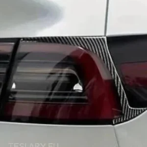 Luzes traseiras acabamentos de fibra de carbono suave para Tesla 3 e Y