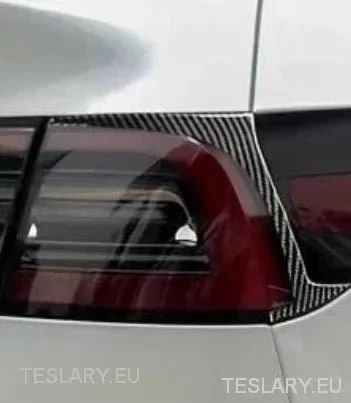 Luzes traseiras acabamentos de fibra de carbono suave para Tesla 3 e Y