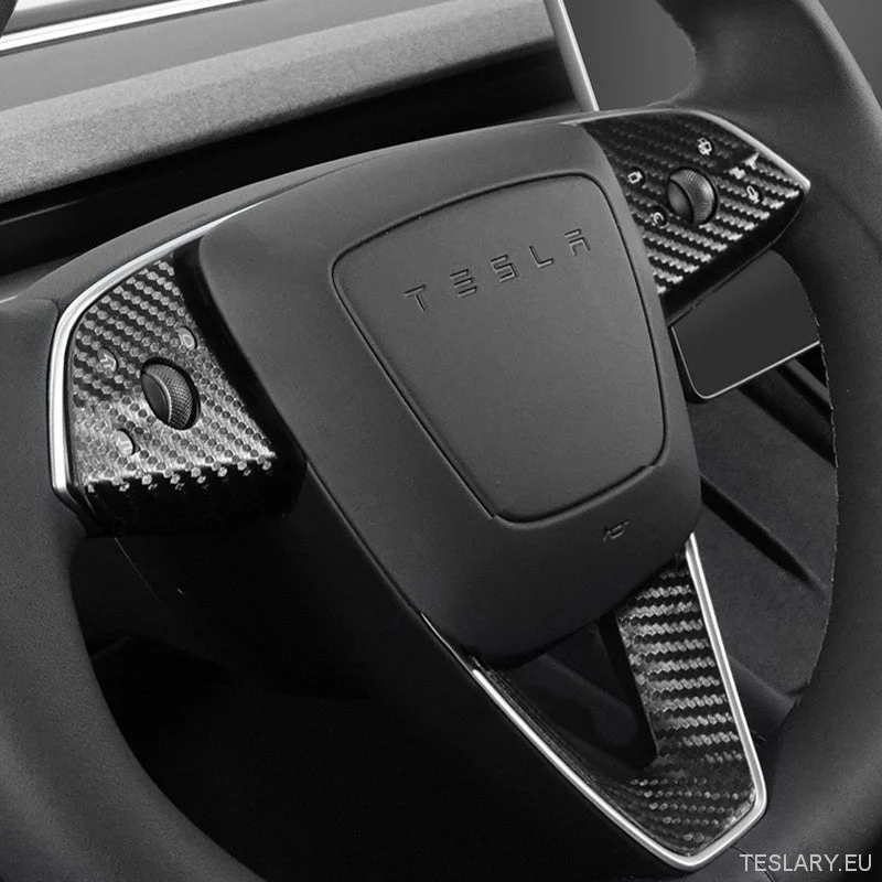 Design premium de fibra de carbono preto, adequado para Tesla Modelo 3+ Highland