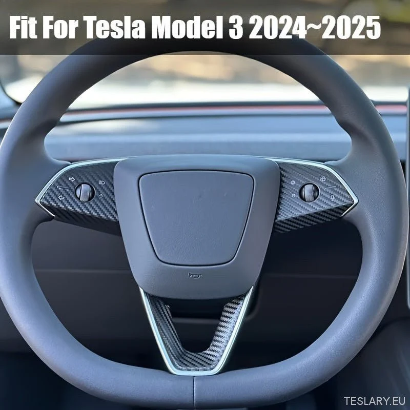 Design premium de fibra de carbono preto, adequado para Tesla Modelo 3+ Highland