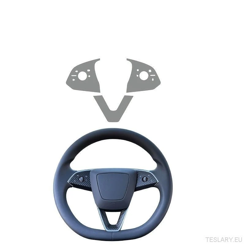 Design premium de fibra de carbono preto, adequado para Tesla Modelo 3+ Highland