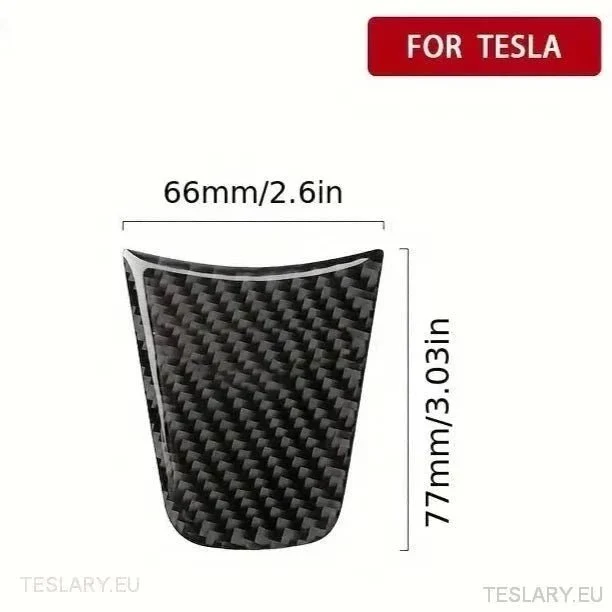 Tesla 3/Y Cover de acabamento em estilo de fibra de carbono de direção